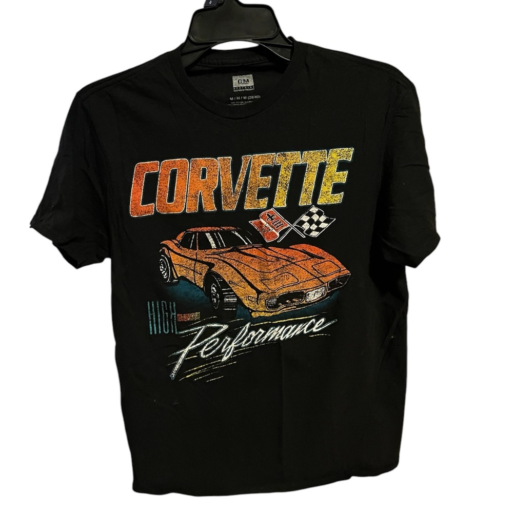 Corvette Graphic Tee - Men's Medium 38/40 - Short Sleeve Shirt - Cars Shirt - GM